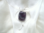 náhrdelník-fialový fluorit
