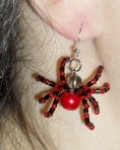 naušnice-pavouček červenočerný